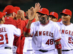 Be careful when you join the Angels team: you might get punked on the scoreboard