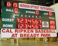Small Baseball Field Scoreboards With Many Features